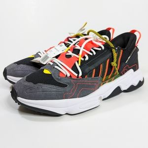 NEW Adidas OZWEEGO Zip Shoes, Core Black/Solar Red/Yellow, Men's Size 9.5 H67266